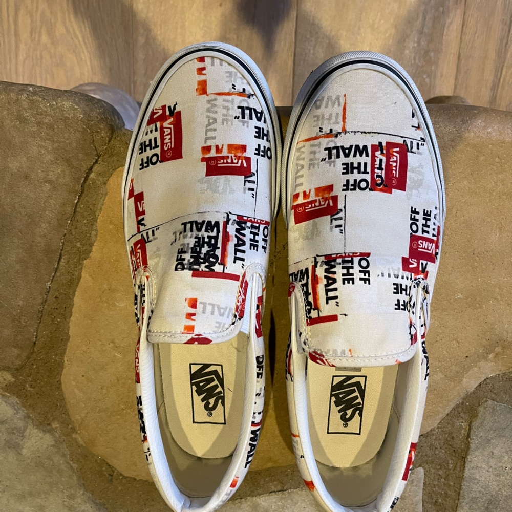 Vans sneakers. Only worn 1 time. Off the wall theme. Size 11 men’s